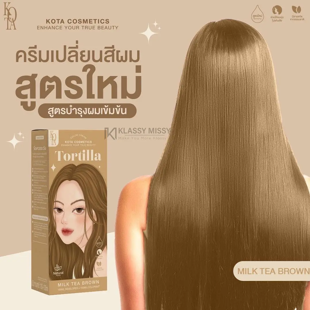 Kota Cosmetics Tortilla Hair Color – Milk Tea Brown - Image 4