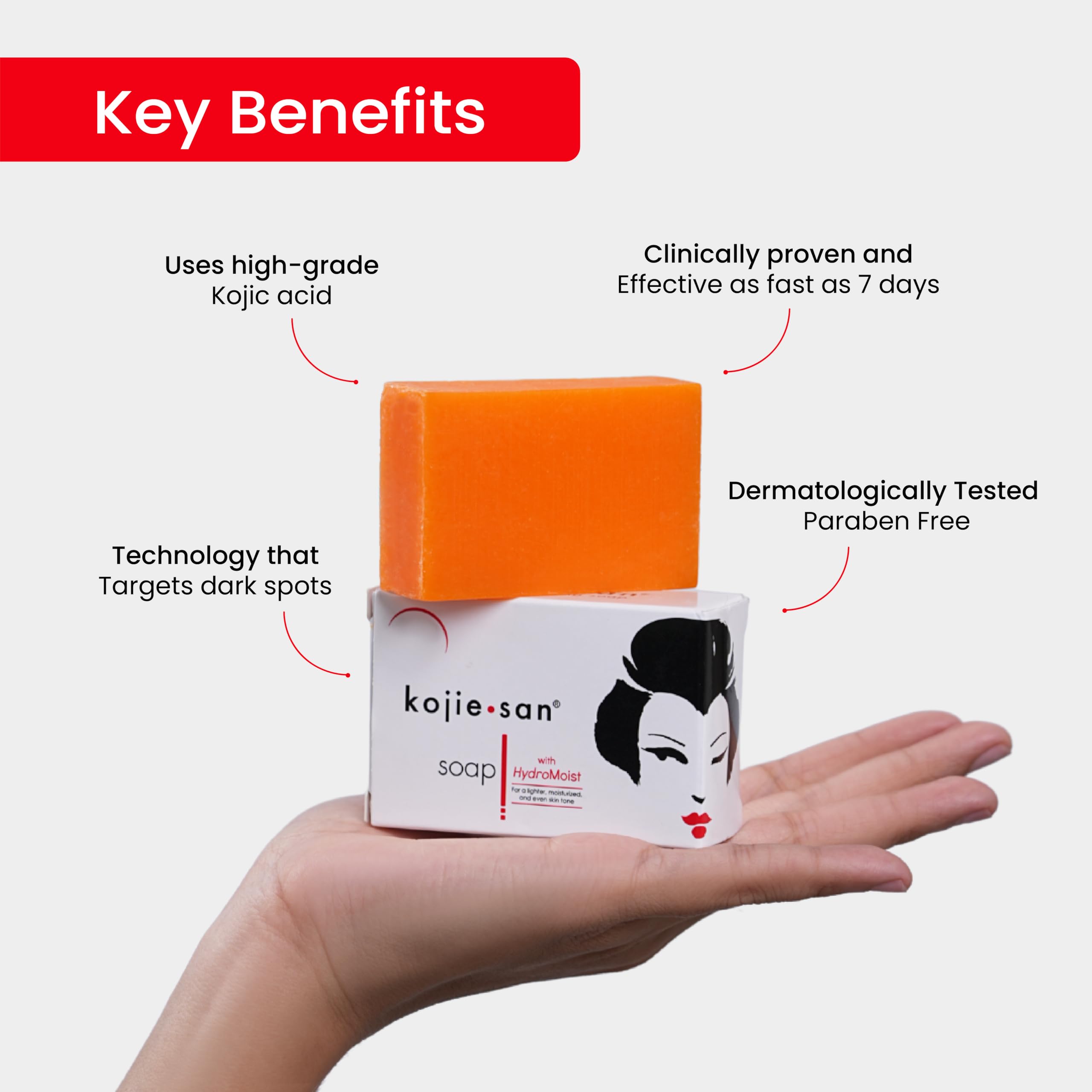 Kojie San Skin Lightening Kojic Acid Soap (1pcs) - Image 3